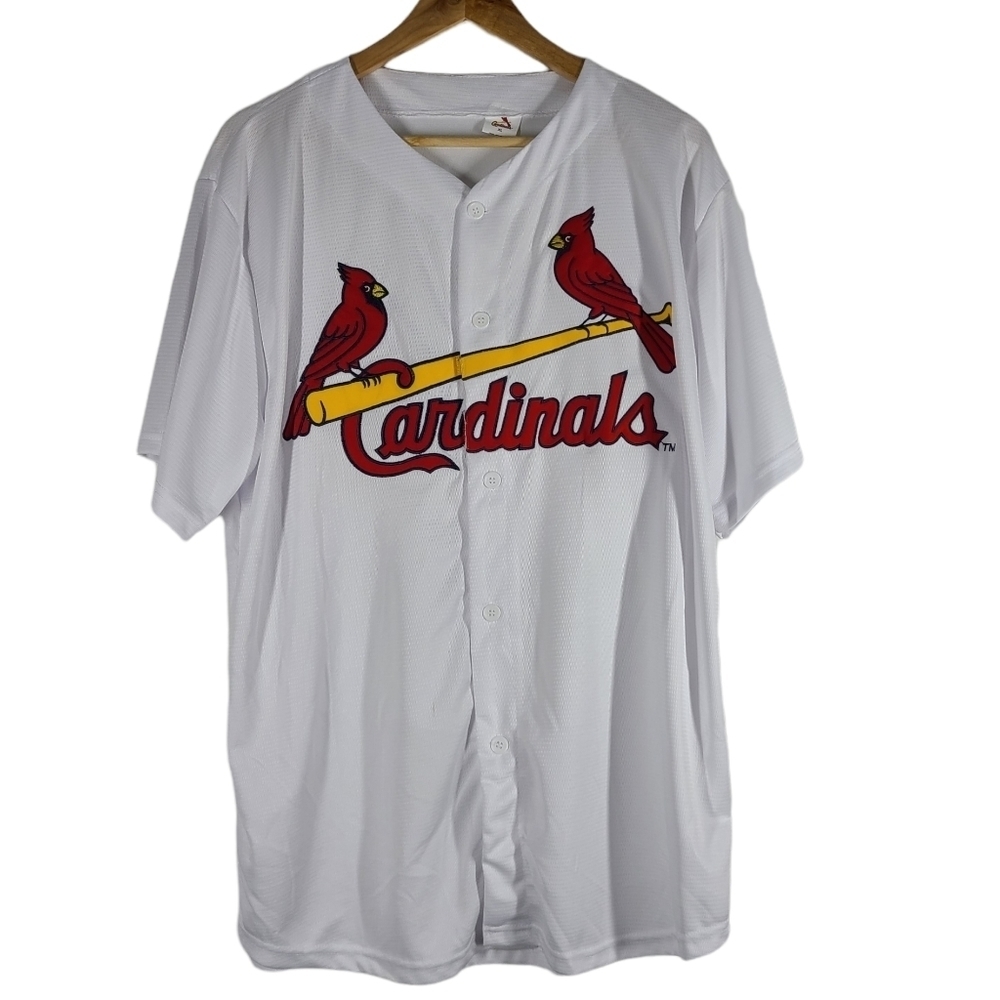 St. Louis Cardinals White Embroidered Jersey SGA‎ XL  TD Ameritrade